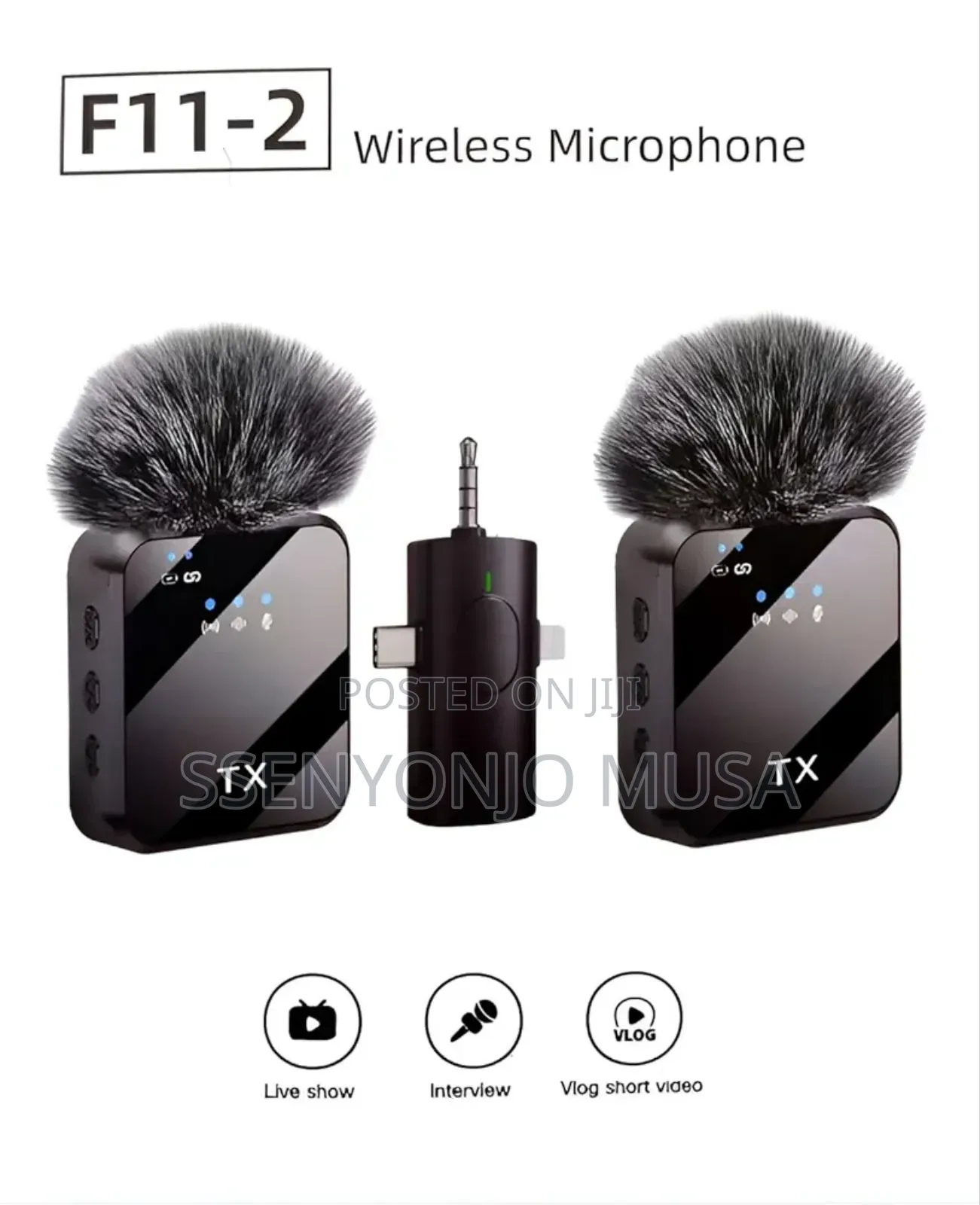F11-2 3-in-1 Wireless Microphone With Noise Cancellation