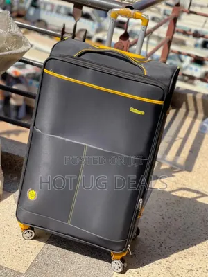 Large Size Strong Fabric Travel Cloth Suitcase - Black