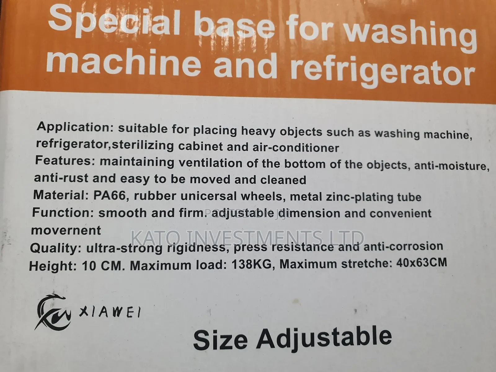 Adjustable Movable Pallet/Fridge And Washing Machine Stand