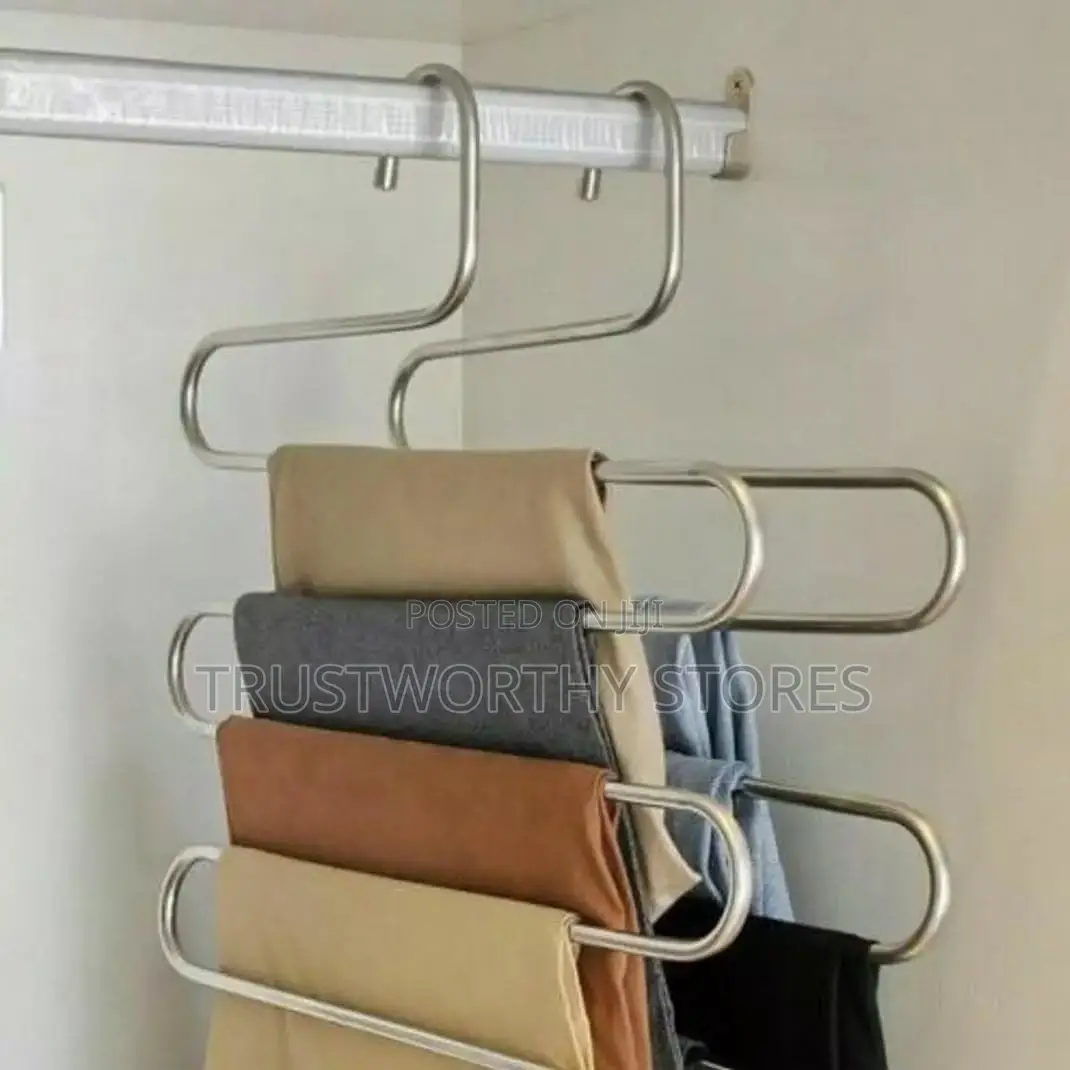 Metallic Multilayered Clothes Hanger - Sliver