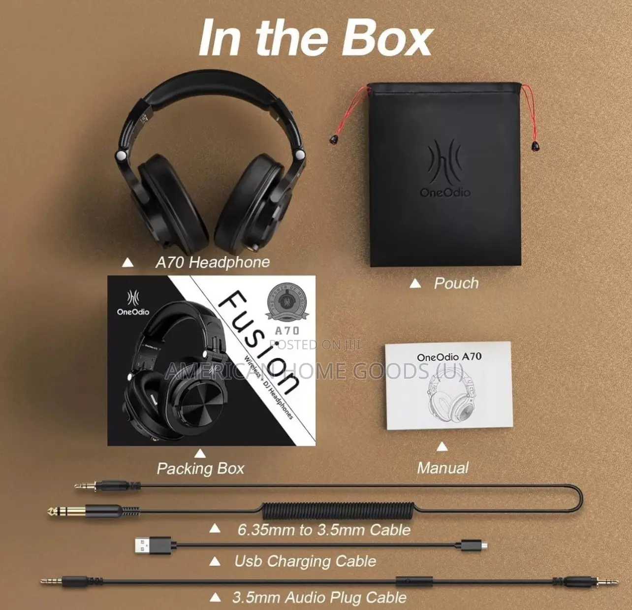 Oneodio A70 Bluetooth Headphones, Wireless Headphones W/72hr