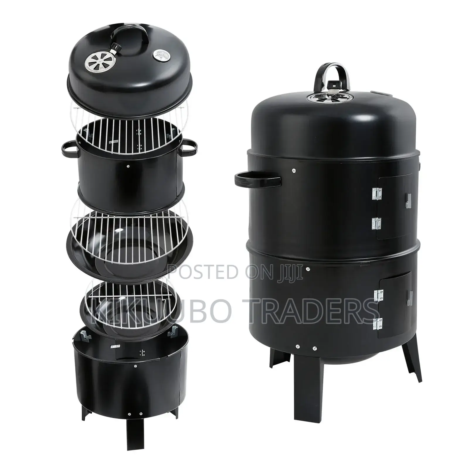 3in1 Charcoal Grill BBQ Smoker Stove Oven