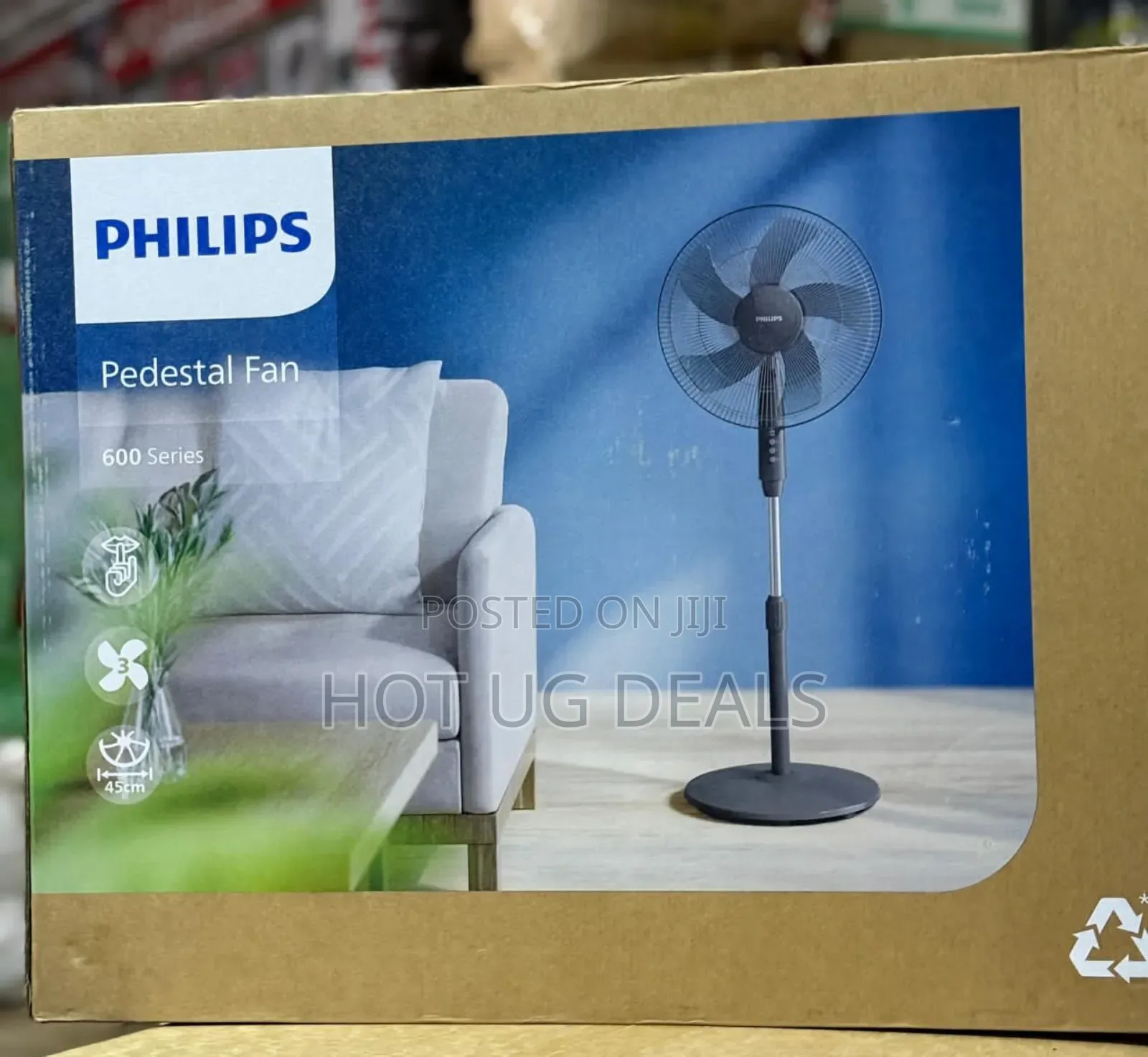 Philips Electric Stand Fan- Black