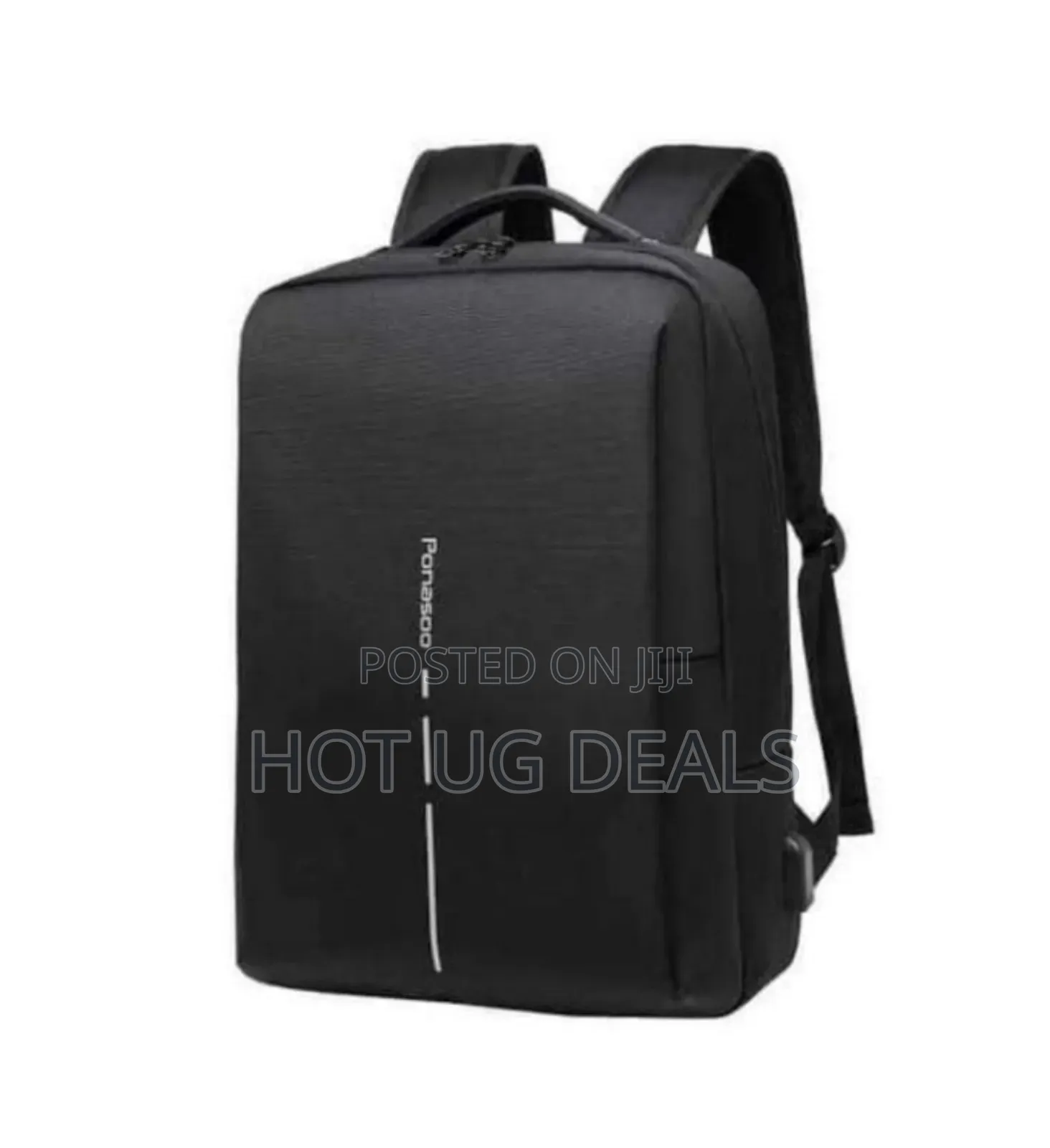 Men's Backpack Female Oxford Cloth Laptop Bag-black