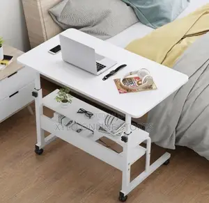 Foldable and Movable Reading Table With Wheels,Multicolored