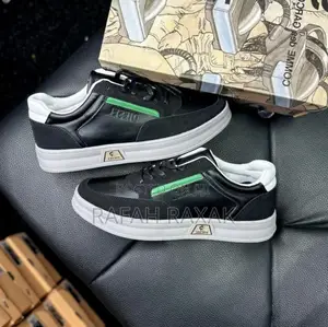 Men’S Black/White Diesel Casual Sneakers