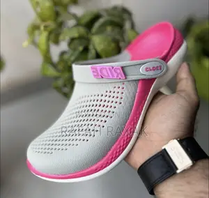 Women’S Grey/Pink Crocs Literide 360 Clogs