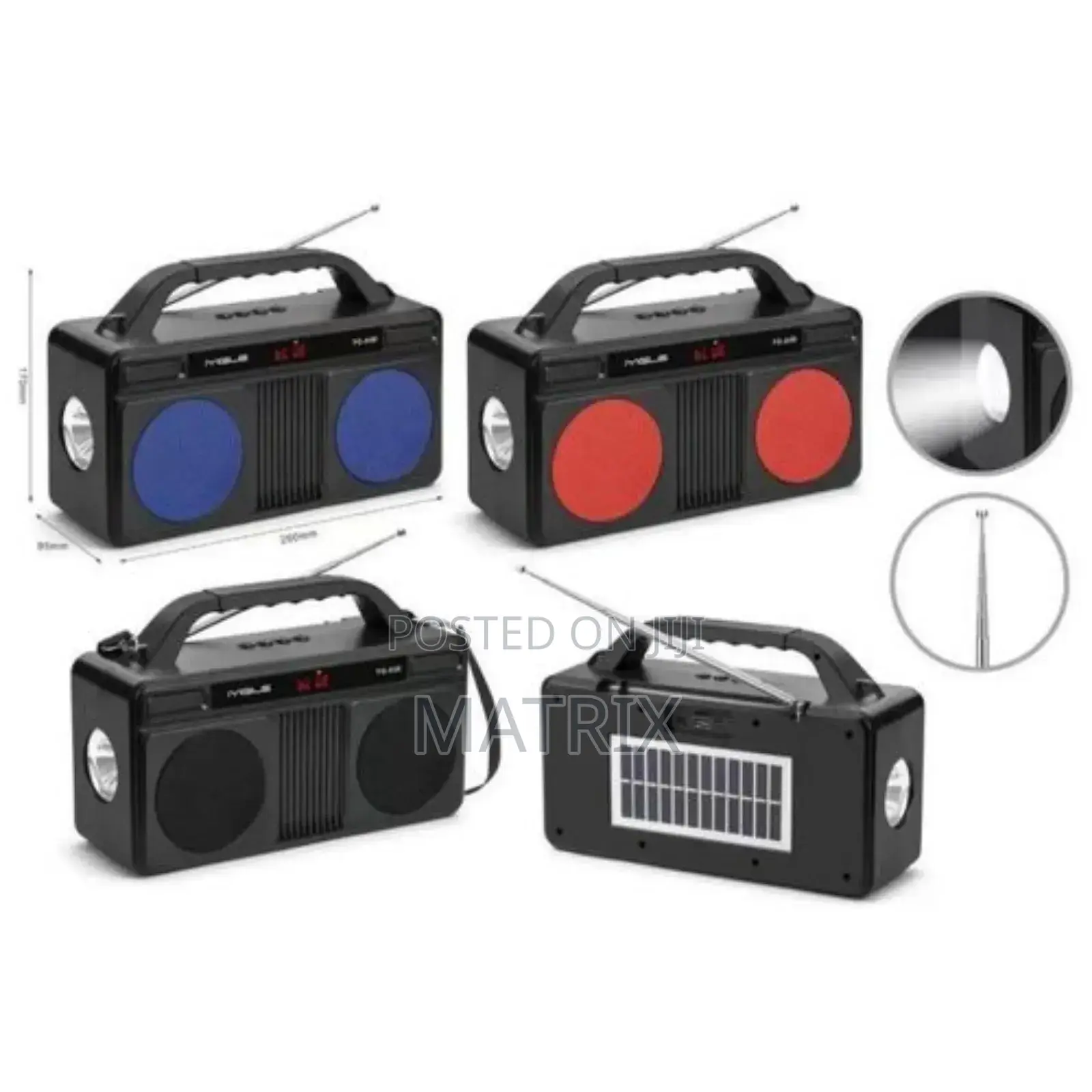 Wireless Bluetooth Portable Solar Rechargeable Usb/Fm Radio