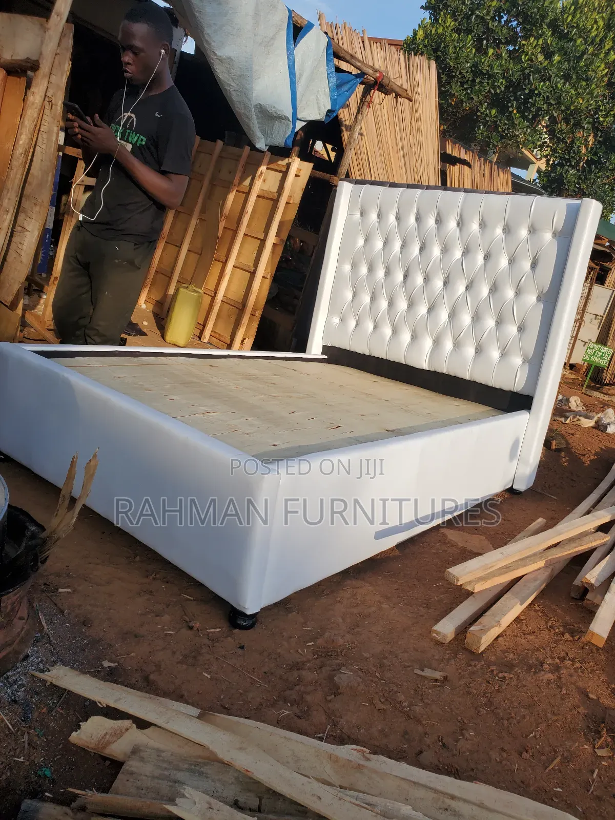 Four by Six Leather Bed