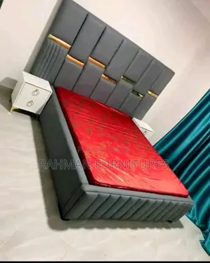 Bed 5 by 6 Gray With Bed Sides