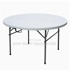 Foldable Plastic Round Table 150cm for Parties/Garden/Dining