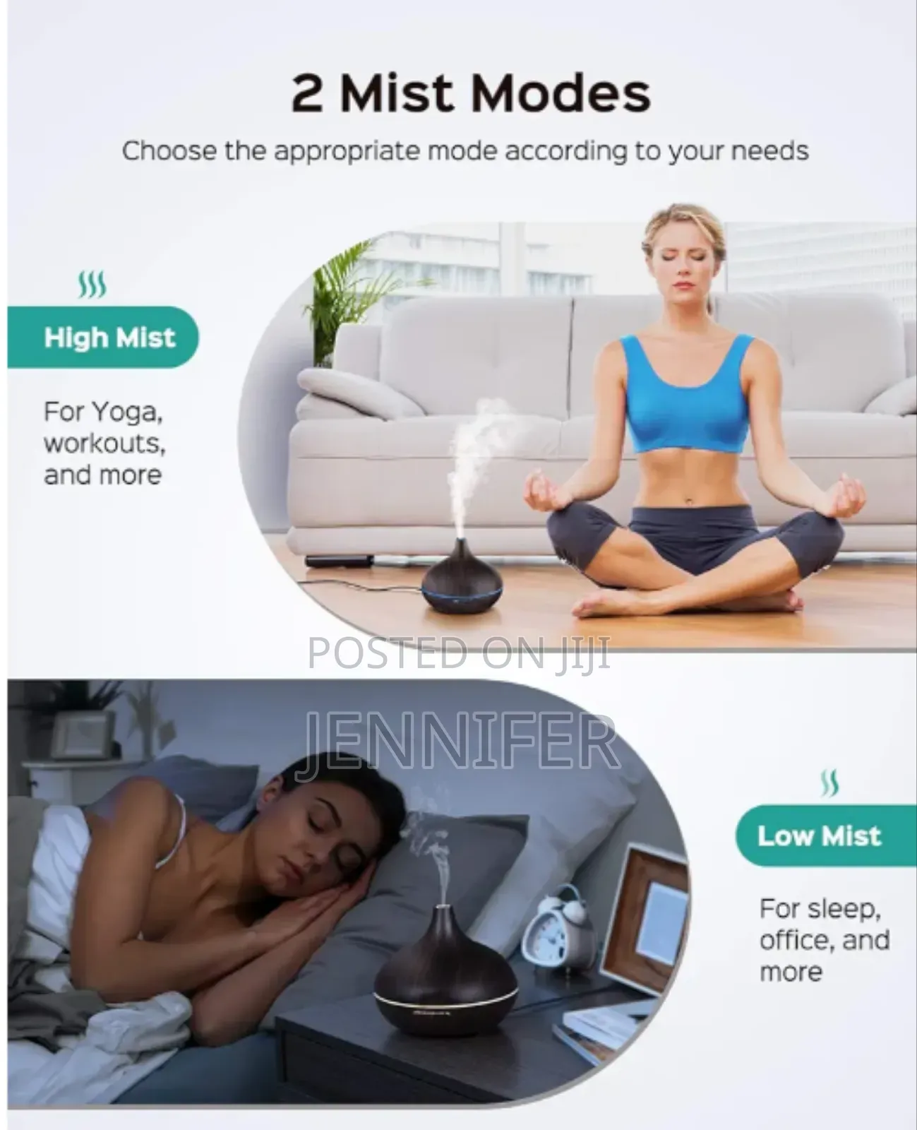 Electric 500ml Home Wood Grain Humidifier