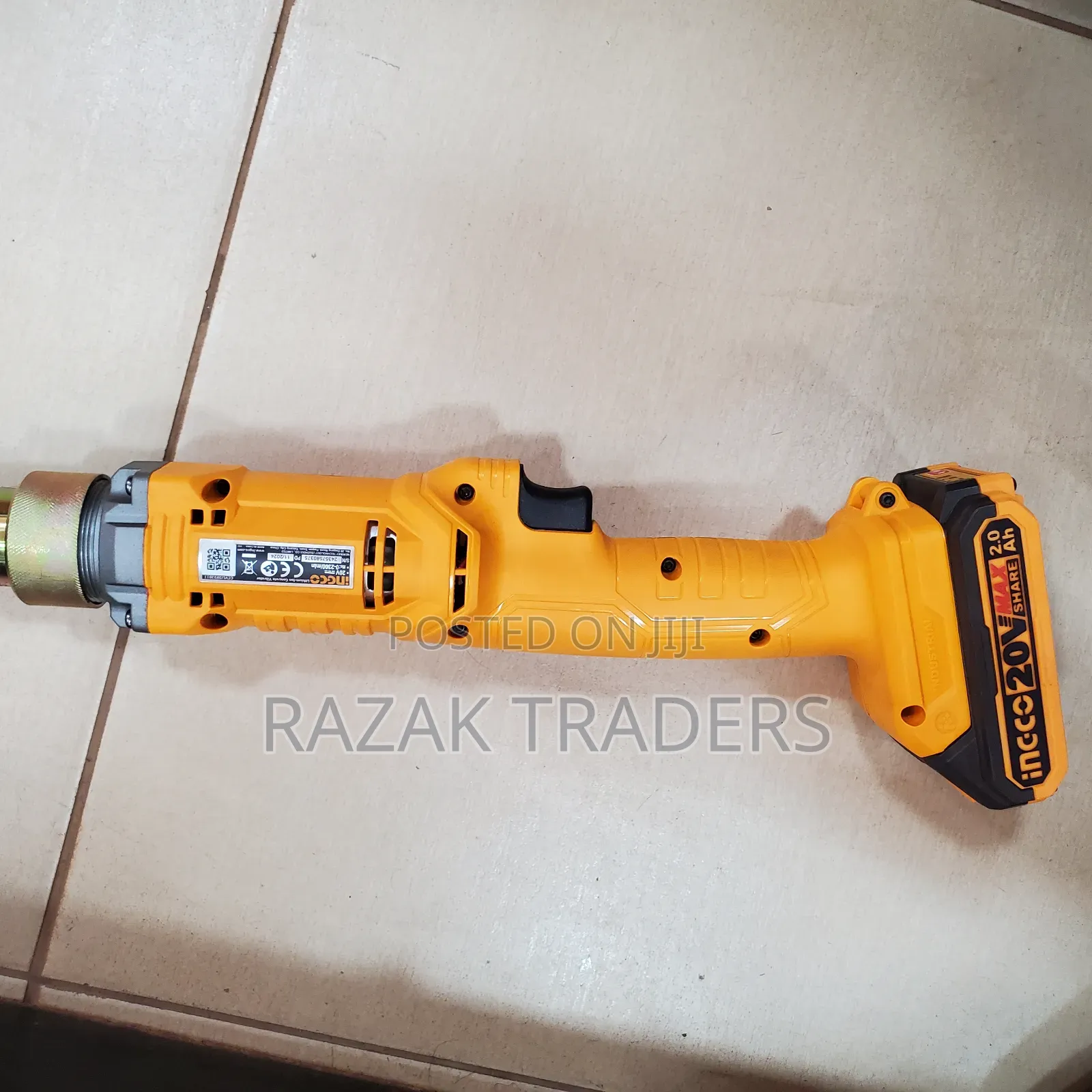 Ingco 20v Lithium-Ion Cordless Concrete Vibrator 35 Mm