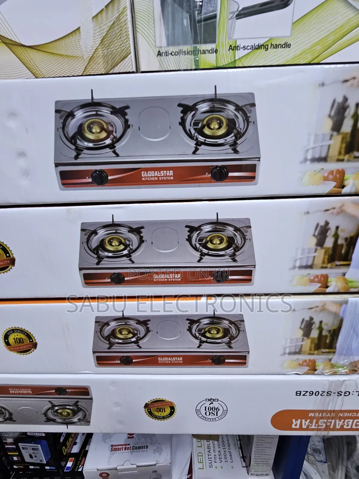 Globalstar Double Gas Stove –Stainless Steel Manual Ignition