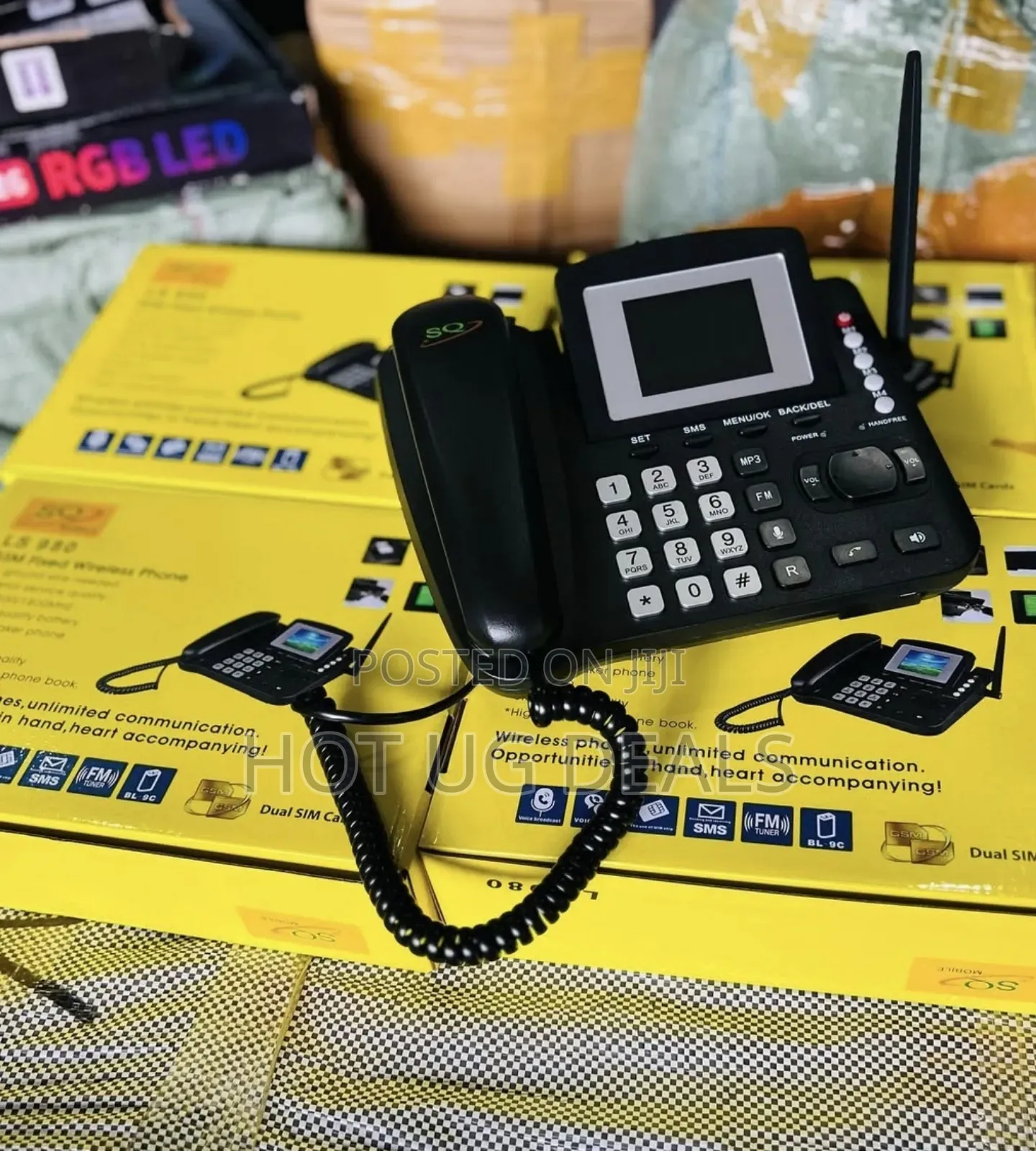 Sq Mobile Dual Landline  With Fm, Sms, Mp3, Record Function