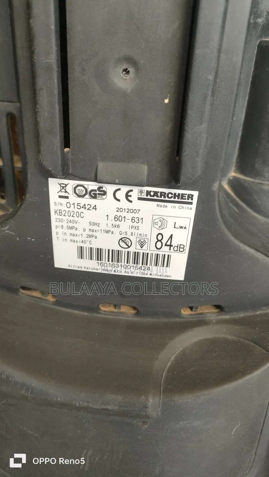 Uk Used Faulty Karcher Kb2020, Selling Motor