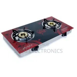 Photo - Gas Hot Plate 2 Burner Tempered Glass Automatic Ignition