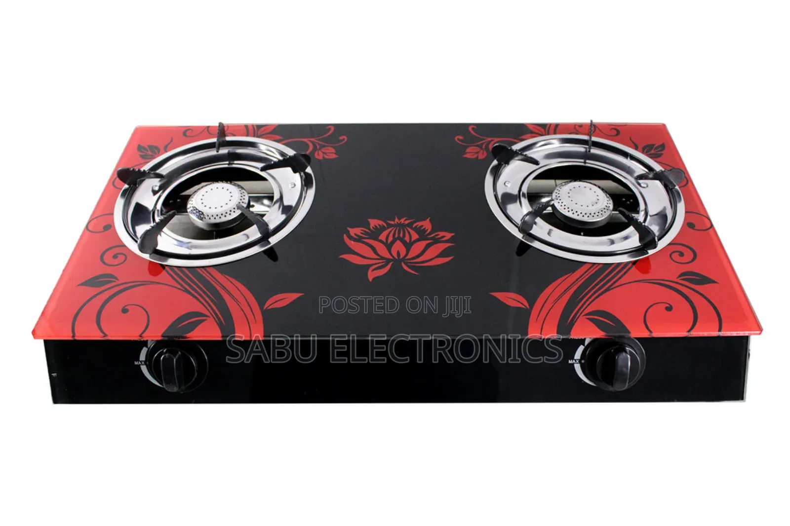 Gas Hot Plate 2 Burner Tempered Glass Automatic Ignition