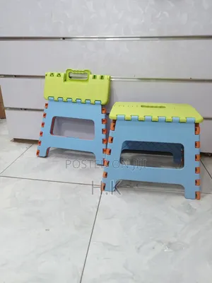 Folding Stool With Footrest