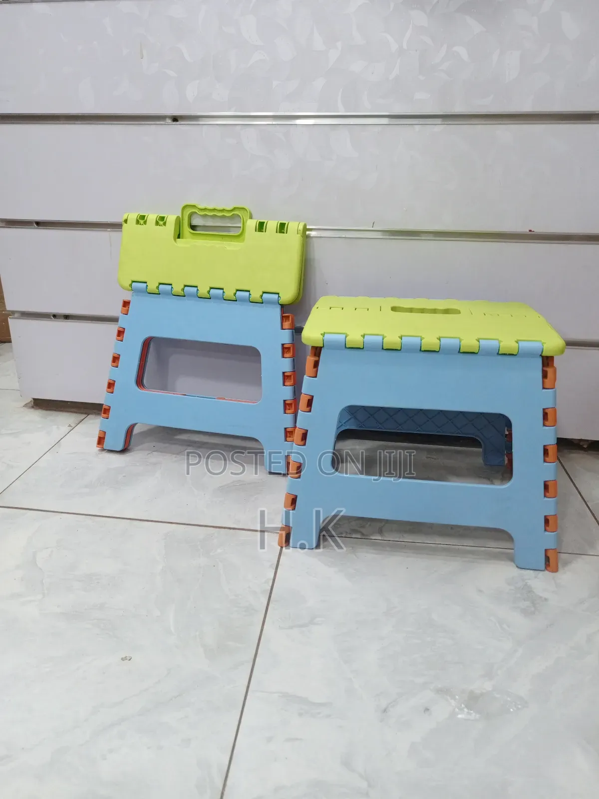 Folding Stool With Footrest