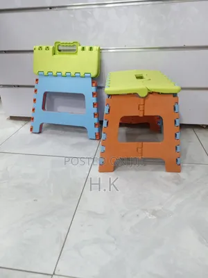 Folding Stool With Footrest