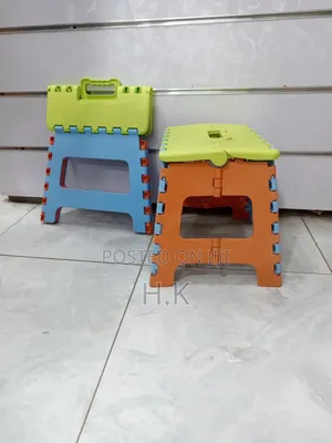 Folding Stool With Footrest