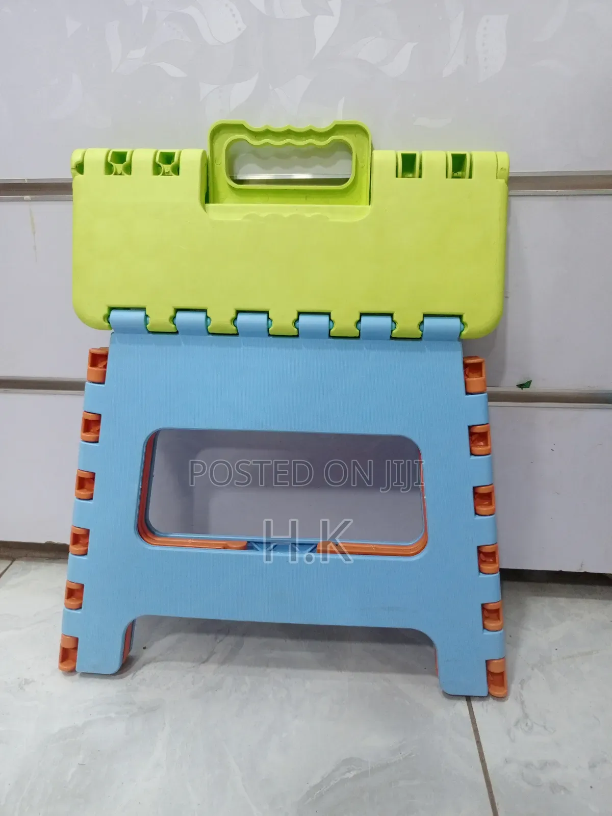 Folding Stool With Footrest