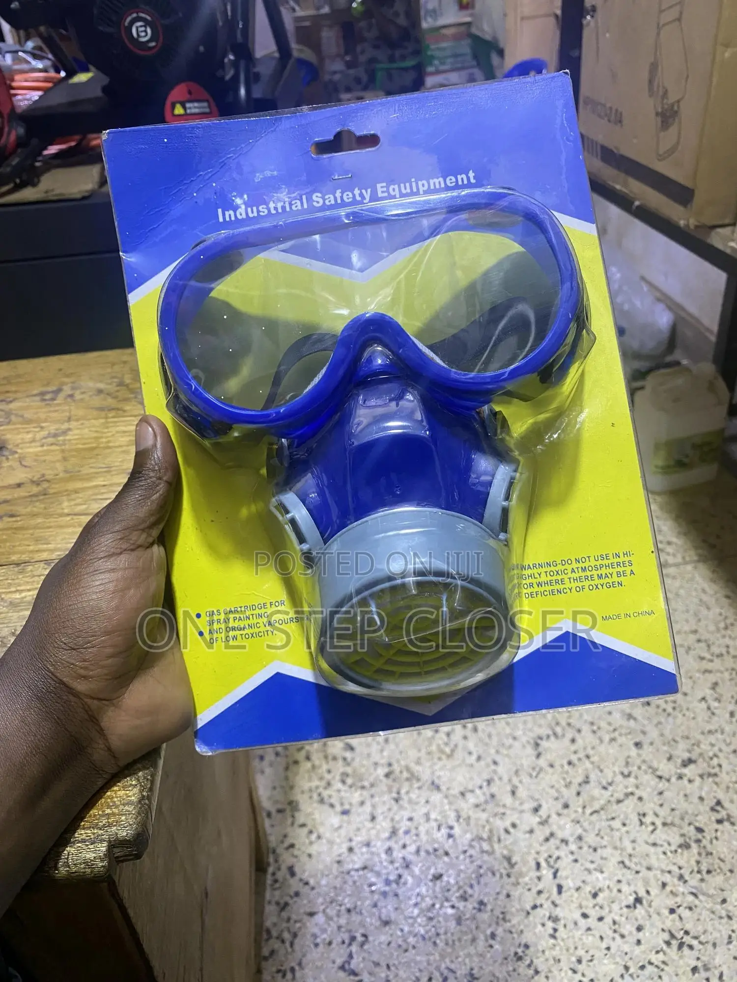 Dust And Gas Mask And Spraying Paint With Glasses