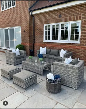 Photo - Box Outdoor Rattan Sofa in Gray