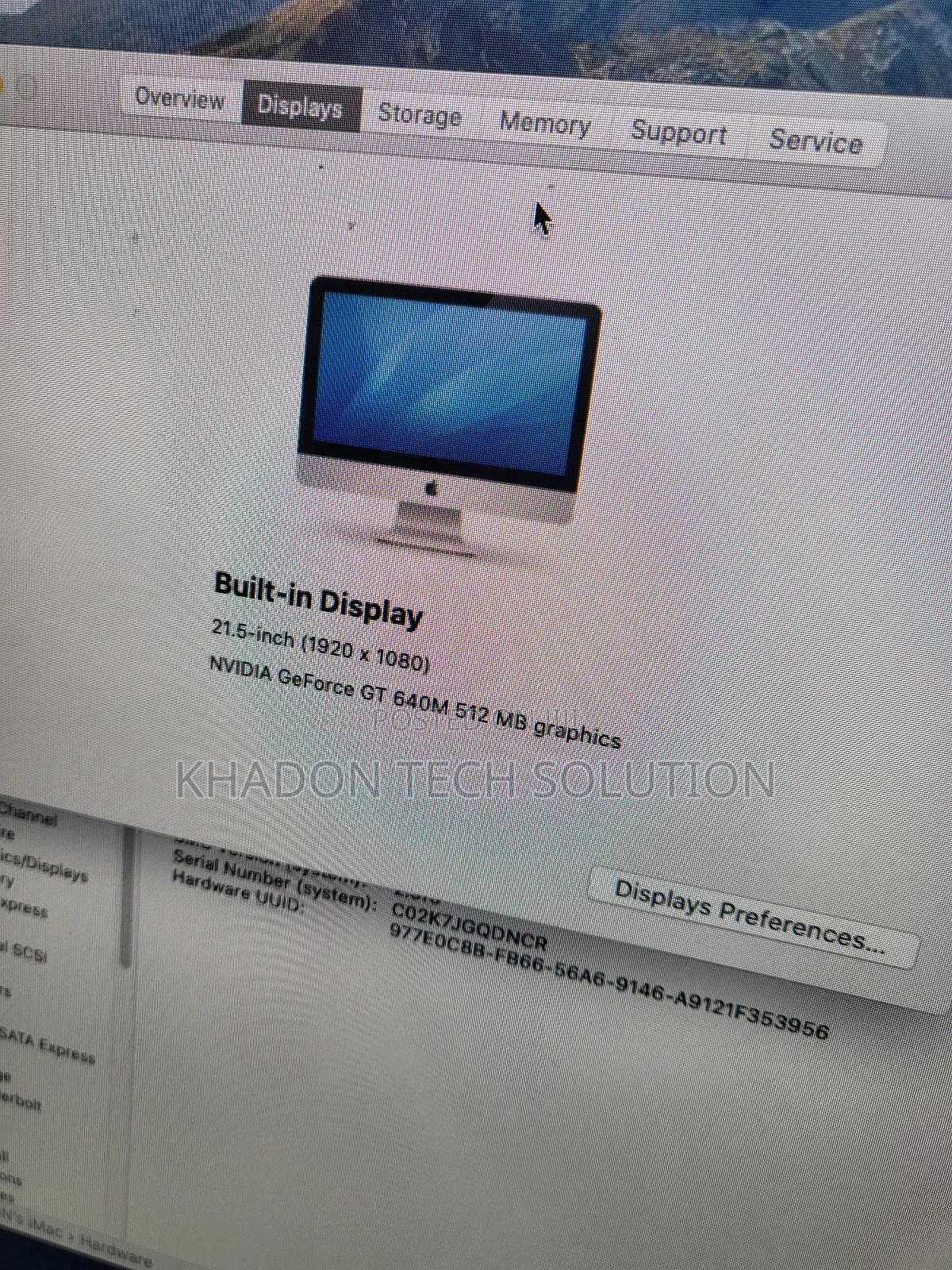 Desktop Computer Apple iMac 8GB Intel Core i5 HDD+SSD 500GB