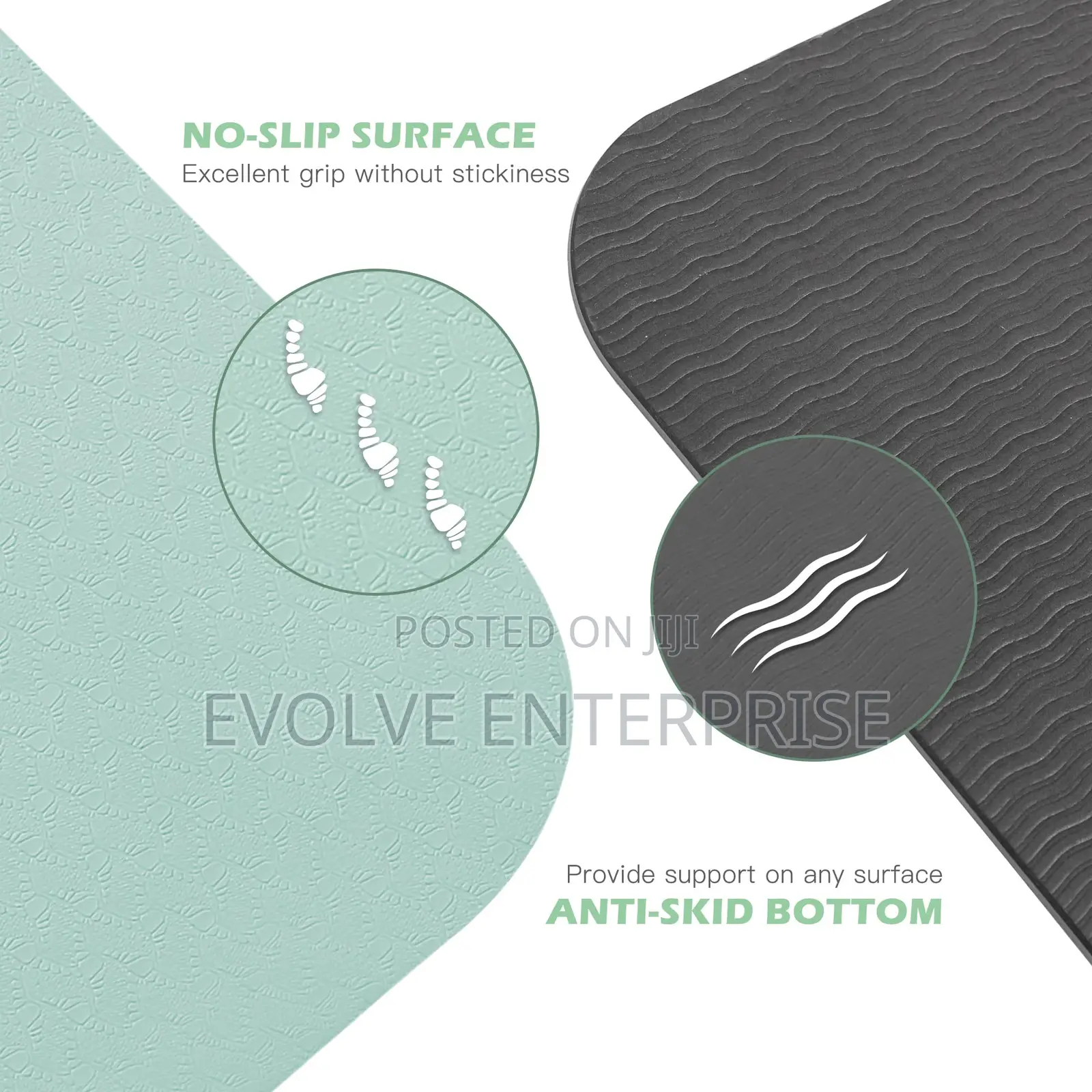 Fitness Exercise Yoga Mat With Carrying Strap