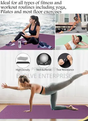Extra Thick Yoga Mat 1/3'' Non Slip for Dynamic Yoga