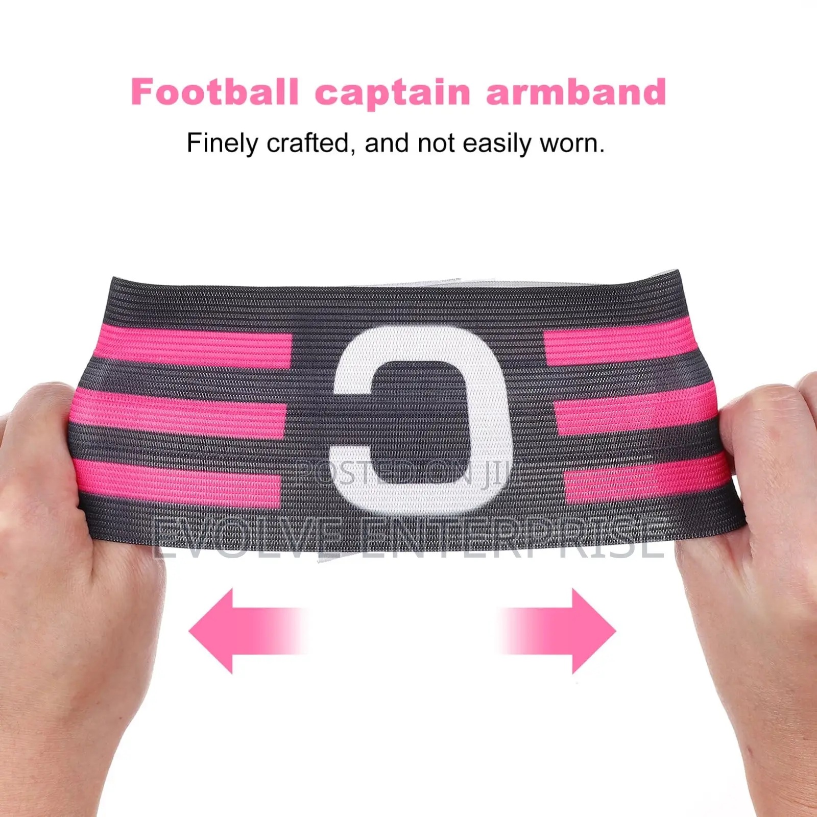Football Soccer Sports Arm Adjustable Bands Captain Armband