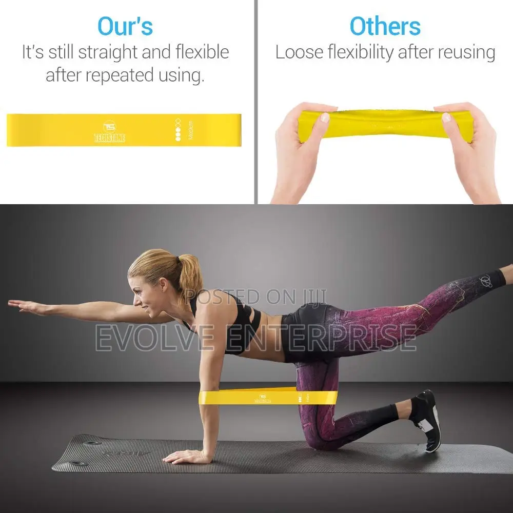Resistance Loop Exercise Bands With Carry Bag, Set of 5