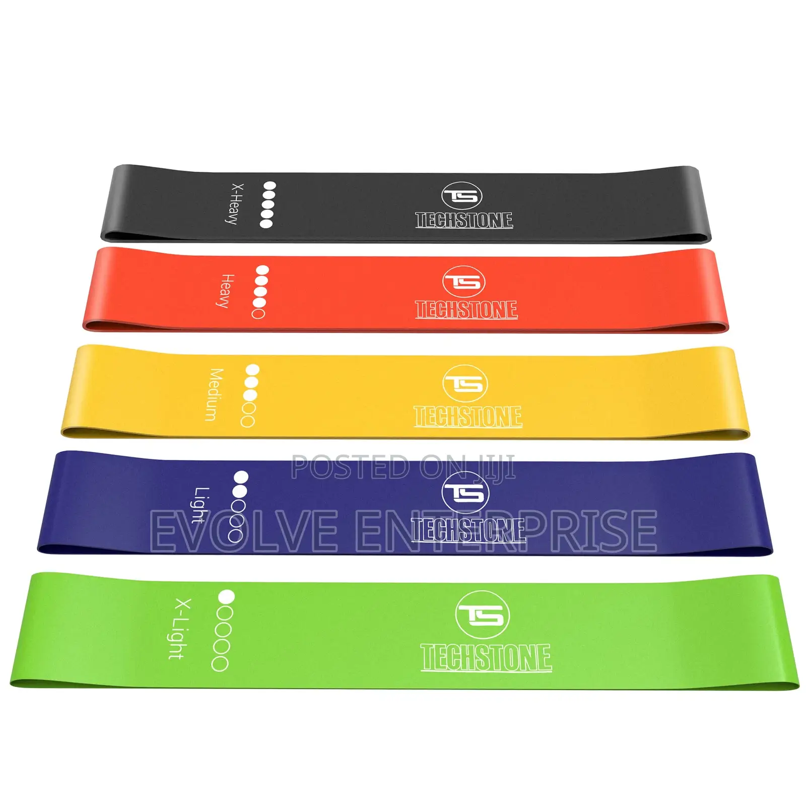 Resistance Loop Exercise Bands With Carry Bag, Set of 5