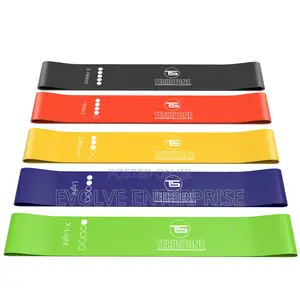 Resistance Loop Exercise Bands With Carry Bag, Set of 5