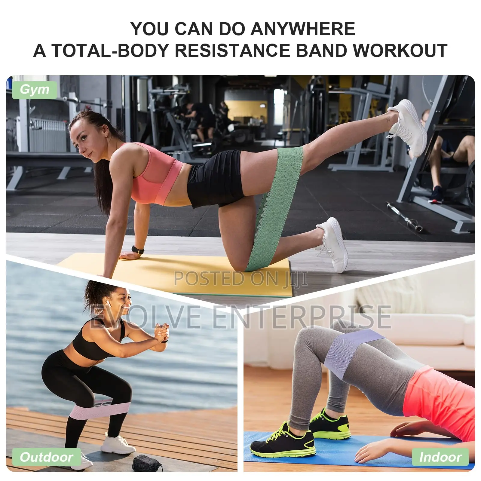 Fabric Exercise Bands for Legs and Butt