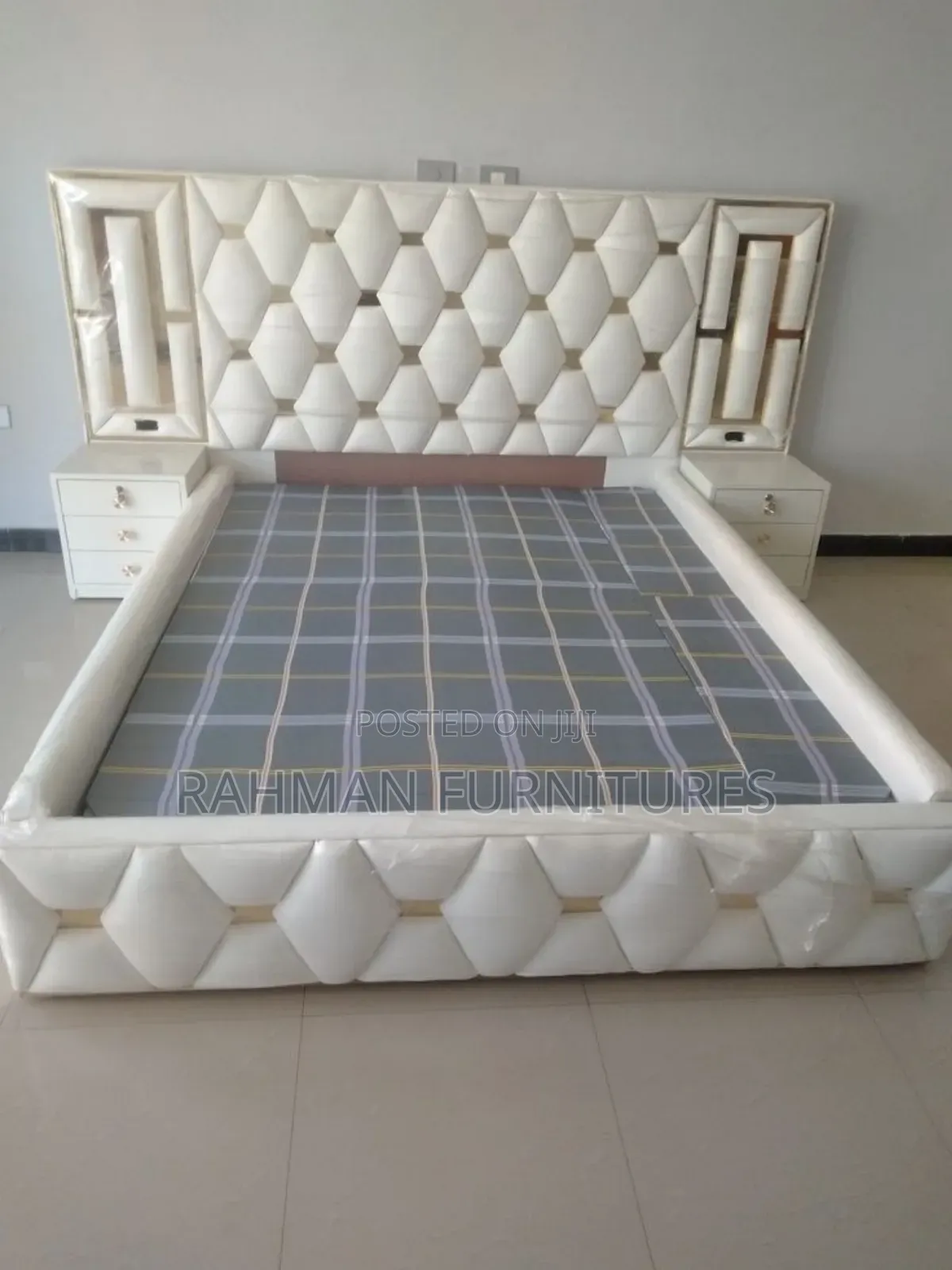 Five by Six Bed With Drawers White Color