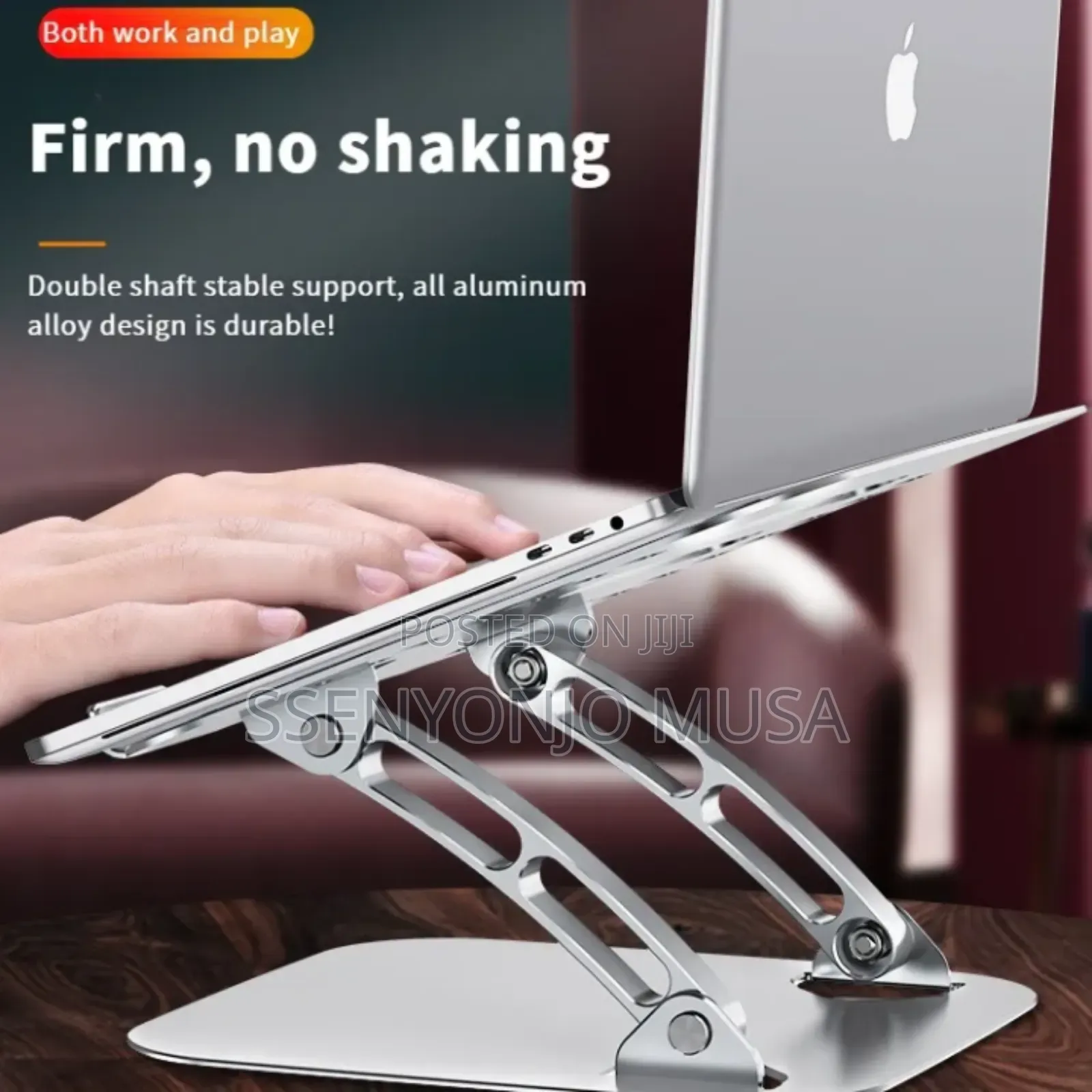 Aluminum Alloy Adjustable Laptop Stand - Folding Portable.