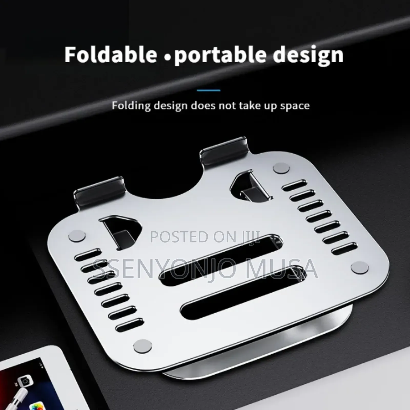 Aluminum Alloy Adjustable Laptop Stand - Folding Portable.