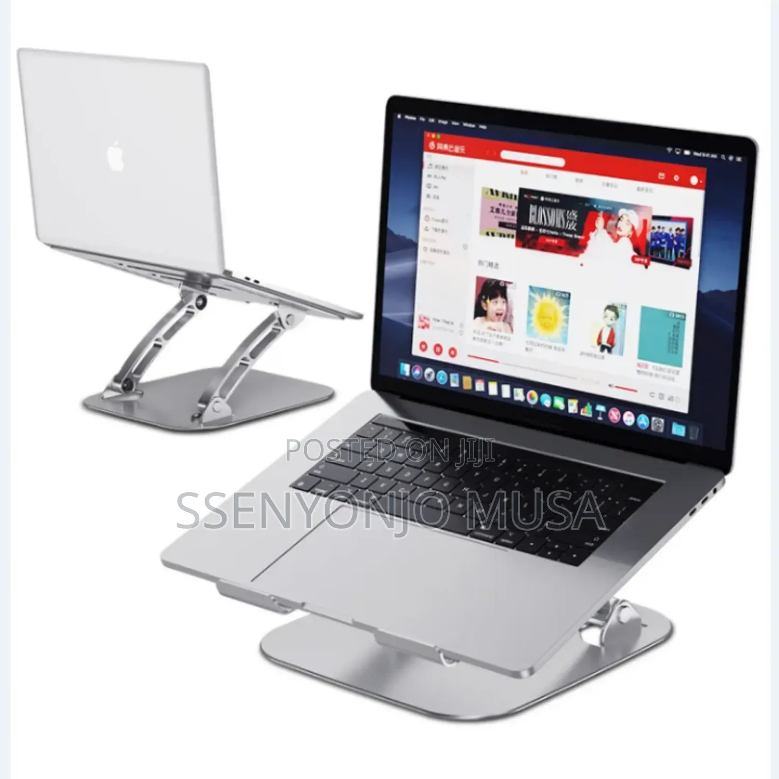 Aluminum Alloy Adjustable Laptop Stand - Folding Portable.