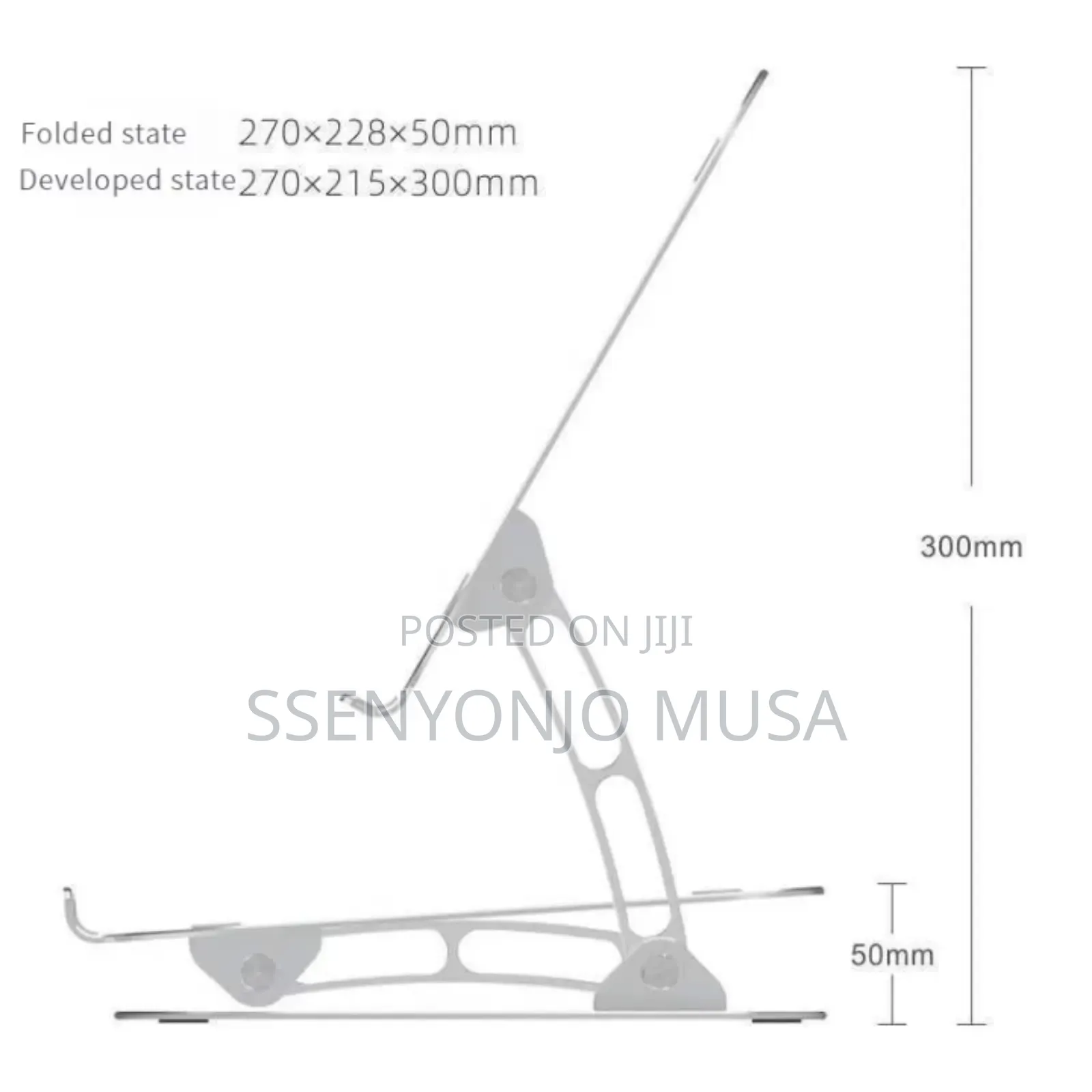 Aluminum Alloy Adjustable Laptop Stand - Folding Portable.