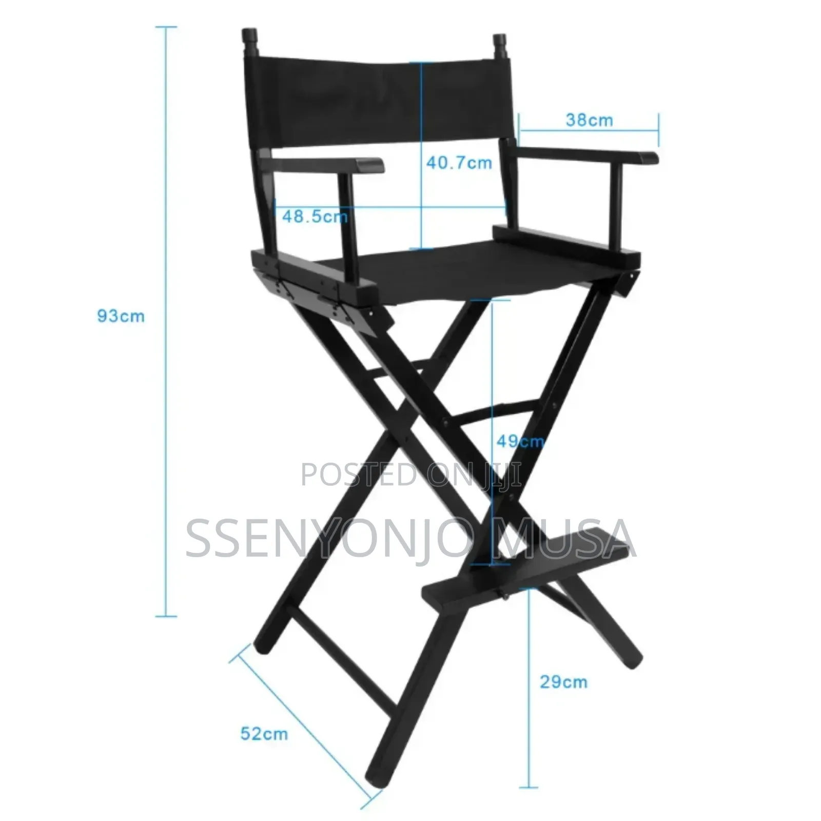 Portable Aluminum Folding Make-Up Chair - Compact Beauty