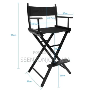 Portable Aluminum Folding Make-Up Chair - Compact Beauty