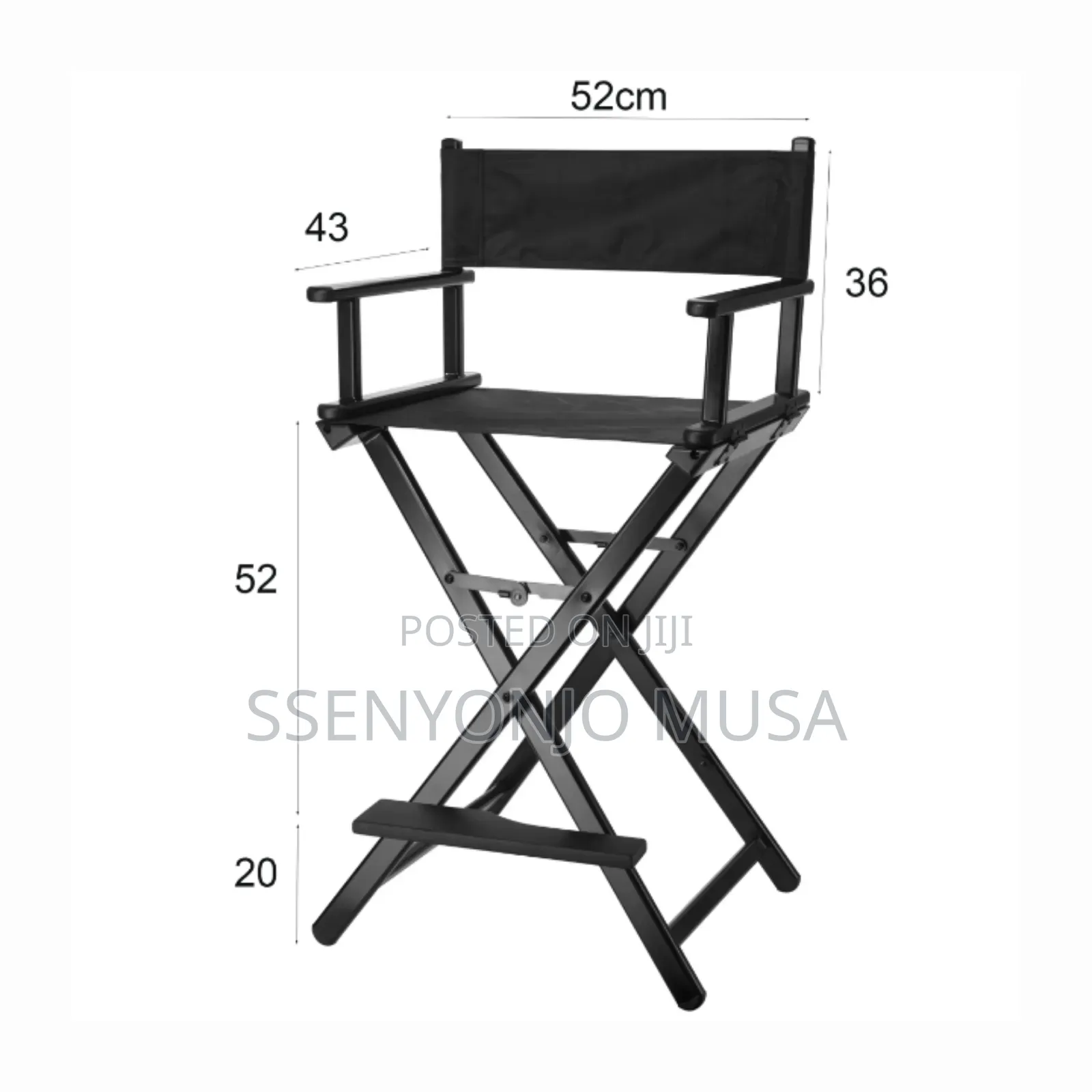 Portable Aluminum Folding Make-Up Chair - Compact Beauty