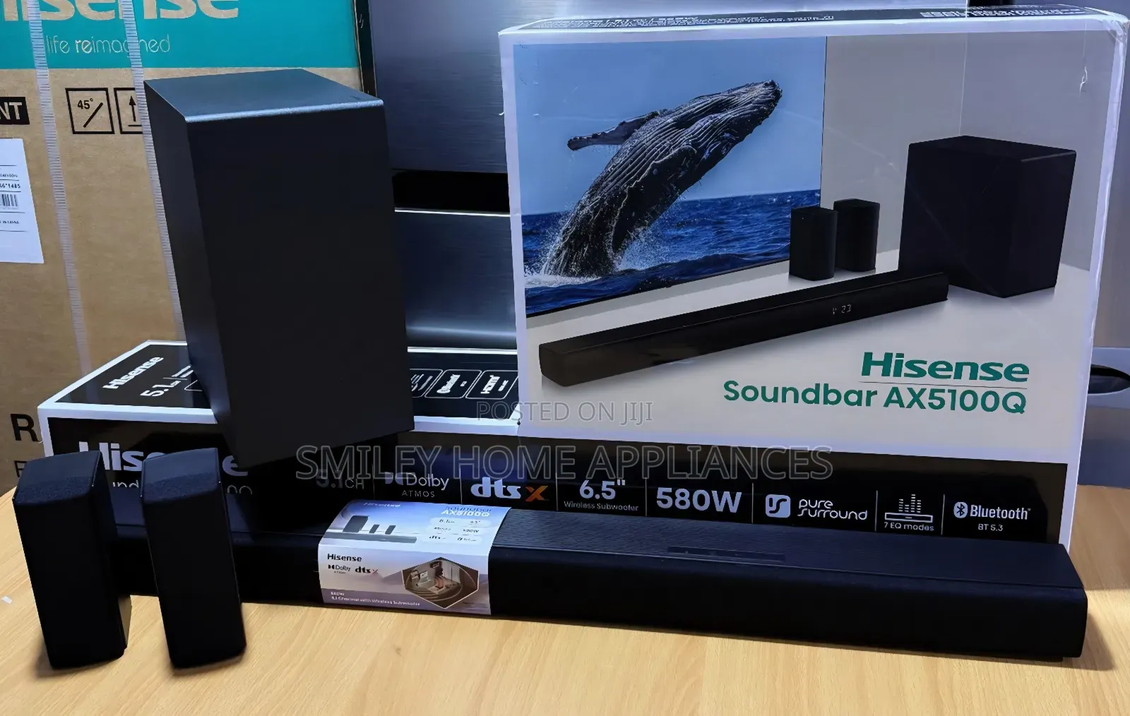Hisense Ax5100q Deep Bass Sound Bar 5.1 Channel at Discount