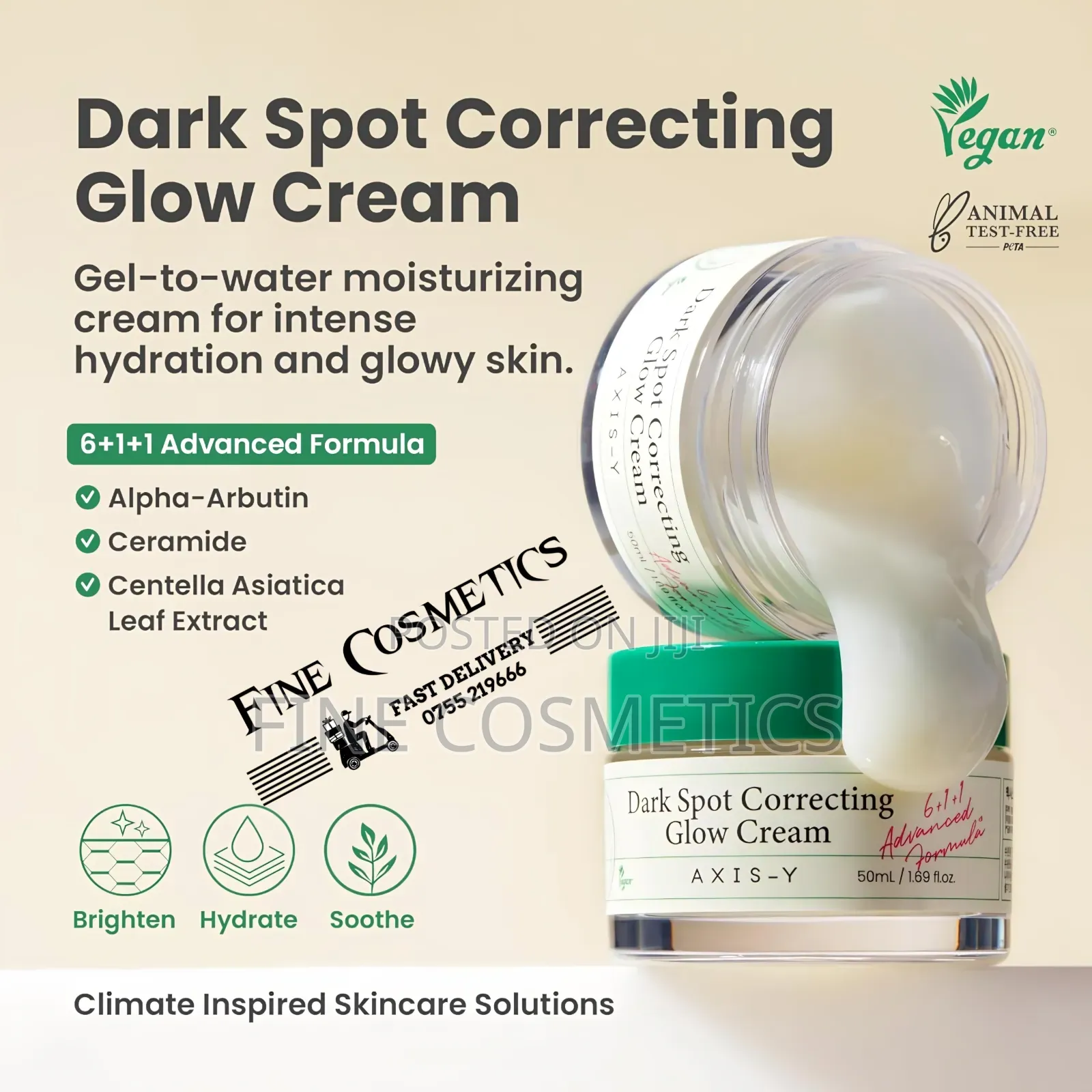 Axis-Y Dark Spots Correcting Glow Cream With Alpha Arbutin