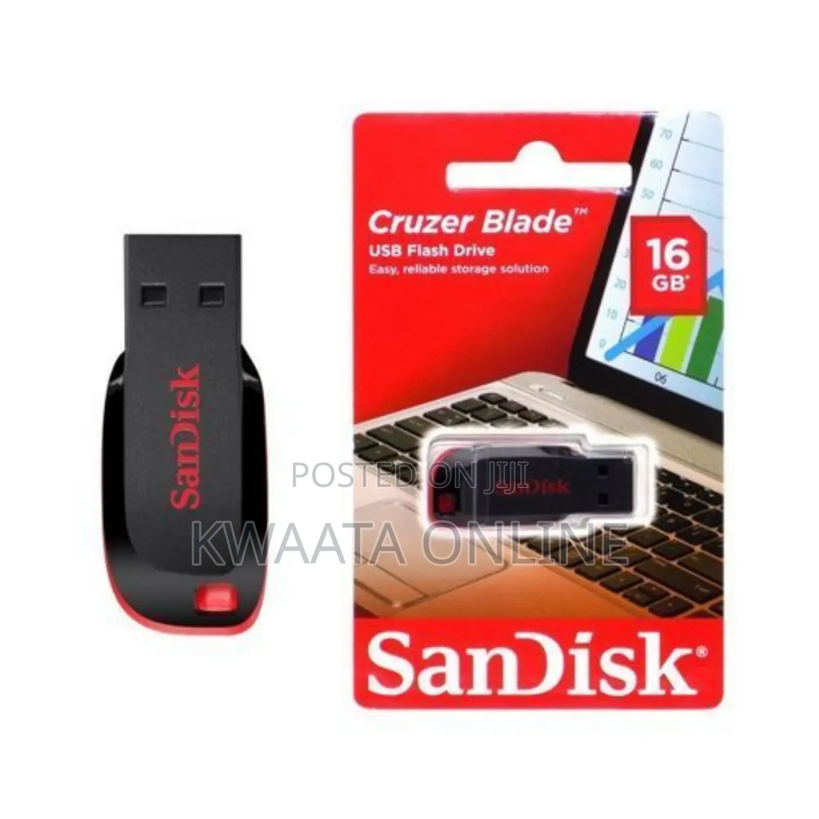 Sandisk Usb Flash Drive, 64gb Cruzer Blade
