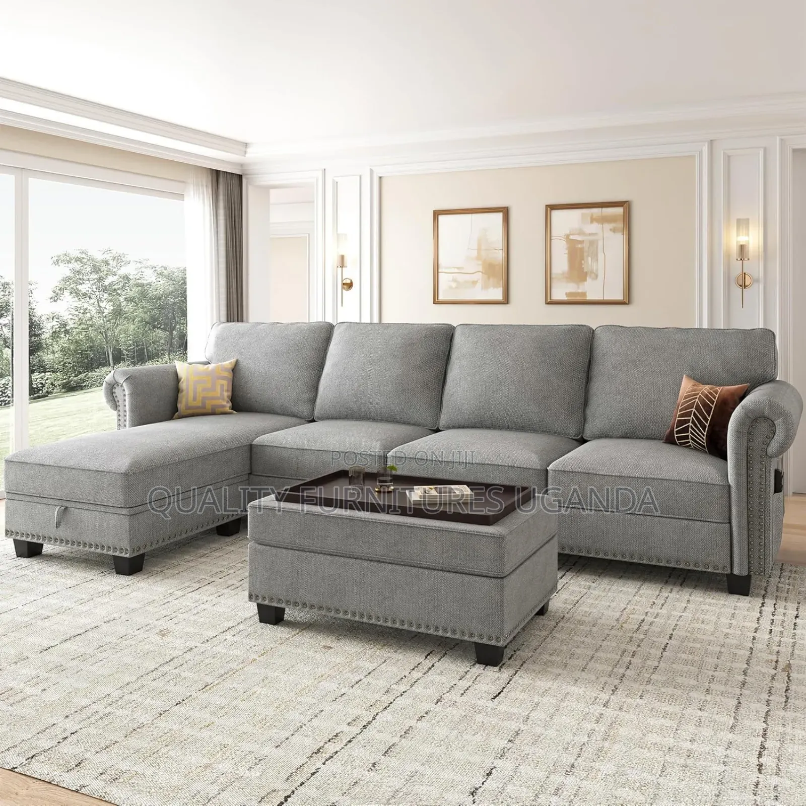P Shaped American Style Couch
