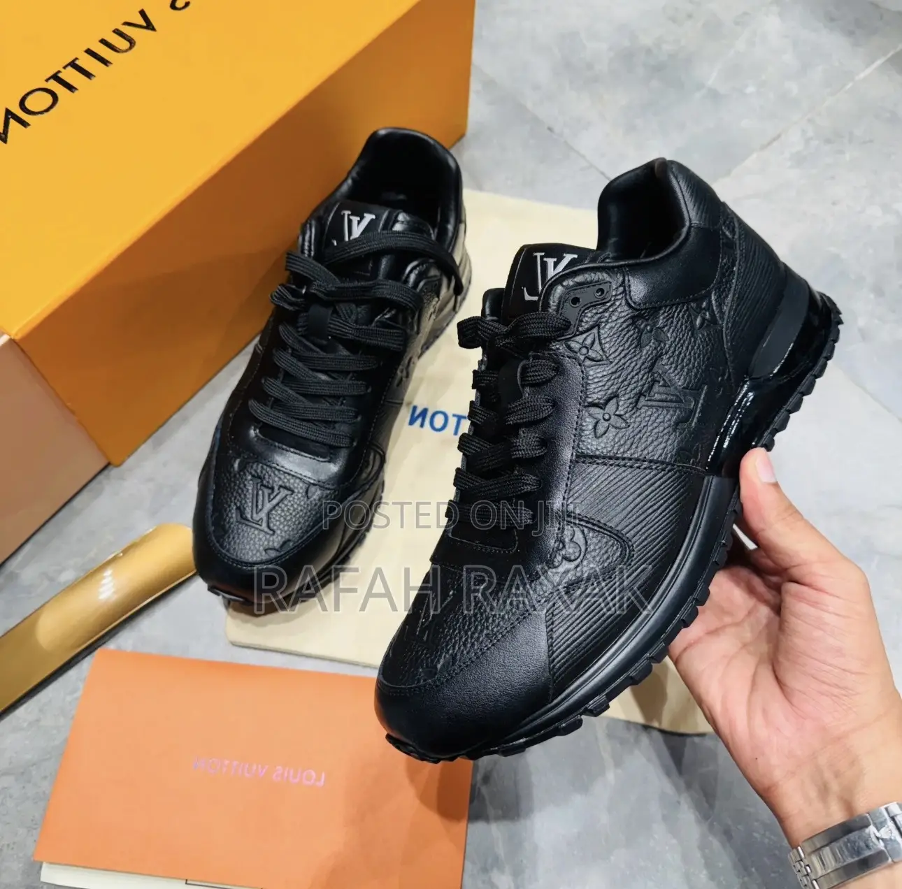 Original Men’S Black Louis Vuitton Run Away Luxury Sneakers